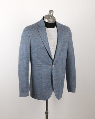 Jack Victor Slub Knit Hampton Jersey Soft Jacket Blue 39