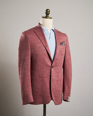 Jack Victor Slub Knit Hampton Jersey Soft Jacket Berry 1627