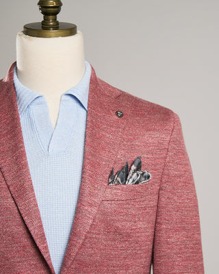 Jack Victor Slub Knit Hampton Jersey Soft Jacket Berry 2 1630
