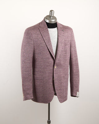 Jack Victor Slub Knit Hampton Jersey Soft Jacket Mauve 29