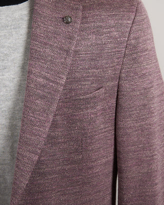 Jack Victor Slub Knit Hampton Jersey Soft Jacket Mauve 36