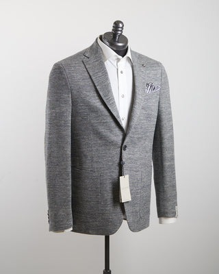 Jack Victor Heathered Pique Jersey Soft Jacket Grey 1299
