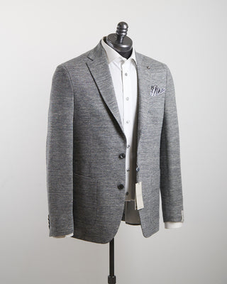 Jack Victor Heathered Pique Jersey Soft Jacket Grey 1300