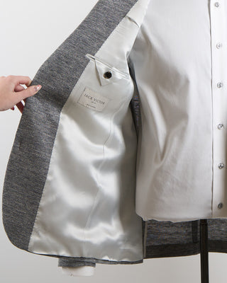 Jack Victor Heathered Pique Jersey Soft Jacket Grey 1302