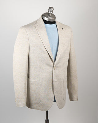 Jack Victor Heathered Pique Jersey Soft Jacket Cream 64