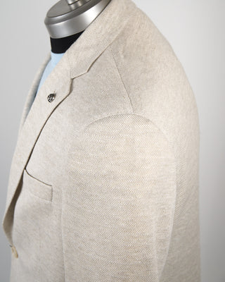 Jack Victor Heathered Pique Jersey Soft Jacket Cream 66