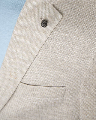 Jack Victor Heathered Pique Jersey Soft Jacket Cream 67