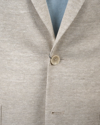 Jack Victor Heathered Pique Jersey Soft Jacket Cream 68