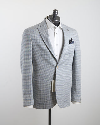 Jack Victor Jersey Houndstooth Stretch Soft Jacket Blue 1307
