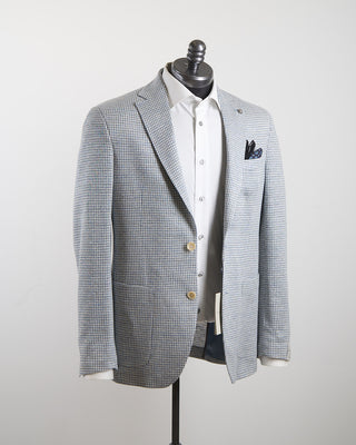 Jack Victor Jersey Houndstooth Stretch Soft Jacket Blue 1308