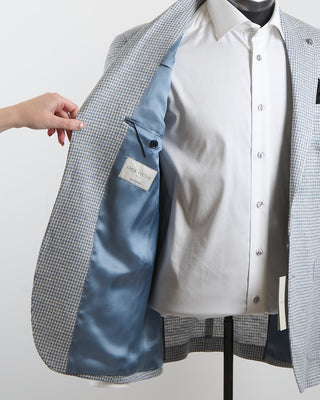 Jack Victor Jersey Houndstooth Stretch Soft Jacket Blue 1309