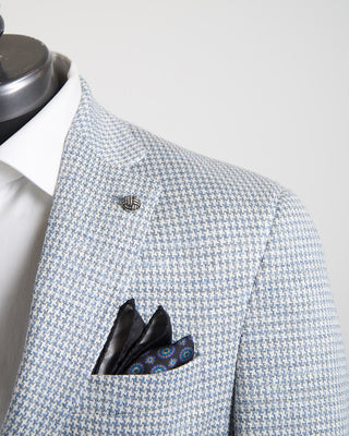 Jack Victor Jersey Houndstooth Stretch Soft Jacket Blue 1311
