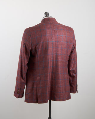 Jack Victor Stretch Summertime Check Hopsack Soft Jacket Red 1291