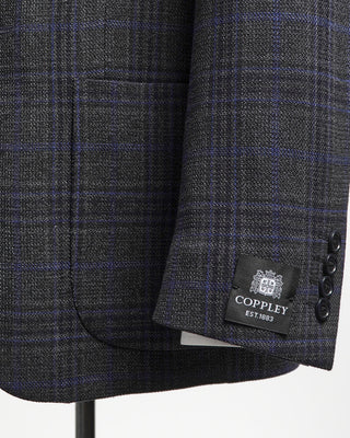 Coppley Charcoal Stretch Check Sport Jacket Charcoal  1
