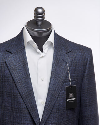 Coppley Navy  Brown Boucle Check Sport Jacket Blue  1