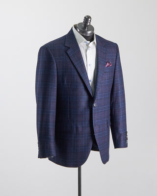 Coppley Elegant Wool Check Gibson Regular Fit Sport Jacket Purple 2601