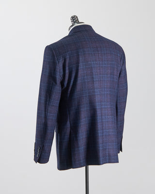Coppley Elegant Wool Check Gibson Regular Fit Sport Jacket Purple 2602