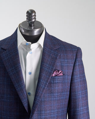Coppley Elegant Wool Check Gibson Regular Fit Sport Jacket Purple 2603