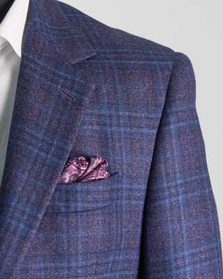 Coppley Elegant Wool Check Gibson Regular Fit Sport Jacket Purple 2604