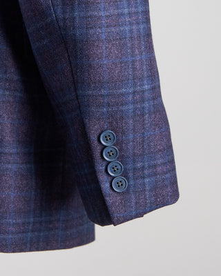 Coppley Elegant Wool Check Gibson Regular Fit Sport Jacket Purple 2608