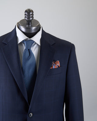 Coppley Tonal Check Super 110s Wool Gibson Regular Fit Suit Navy 2666
