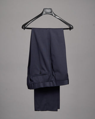 Coppley Super 110s Wool Tonal Navy Birdseye Windowpane Suit Navy 13 2657