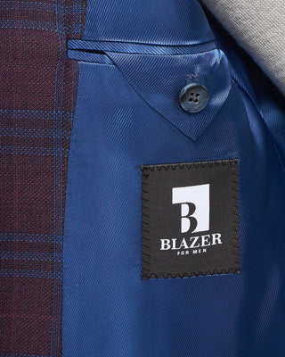 Coppley Super 130s Wool Check Gibson Fit Sport Jacket Bordeaux 1 2618