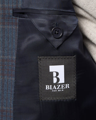 Coppley Super 130s Wool Check Gibson Fit Sport Jacket Denim 1 2581