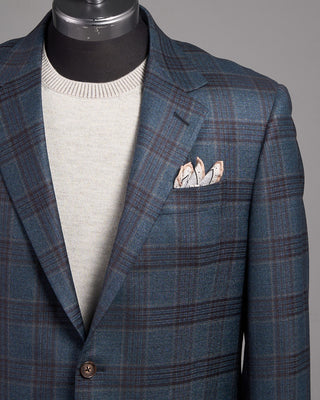 Coppley Super 130s Wool Check Gibson Fit Sport Jacket Denim 8 2579