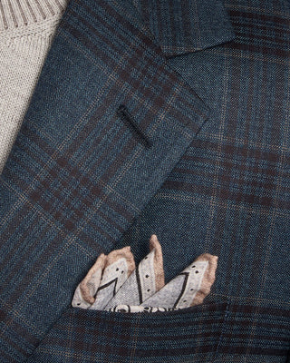 Coppley Super 130s Wool Check Gibson Fit Sport Jacket Denim 9 2578