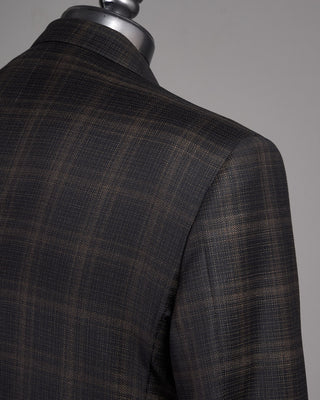 Coppley Super 130s Wool Check Gibson Fit Sport Jacket Black  Brown 10 2589