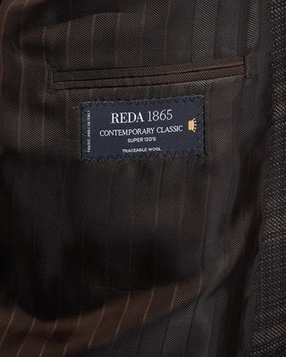Coppley Super 130s Wool Check Gibson Fit Sport Jacket Black  Brown 11 2591