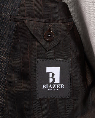 Coppley Super 130s Wool Check Gibson Fit Sport Jacket Black  Brown 12 2590