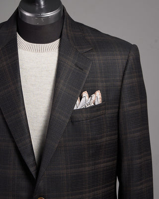 Coppley Super 130s Wool Check Gibson Fit Sport Jacket Black  Brown 5 2588
