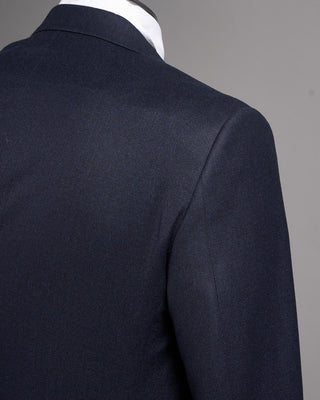 Coppley Super 130s Wool Solid Navy Melange Suit Navy 11 2626