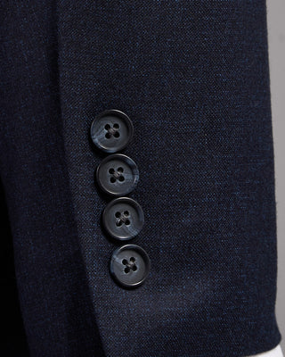 Coppley Super 130s Wool Solid Navy Melange Suit Navy 9 2621