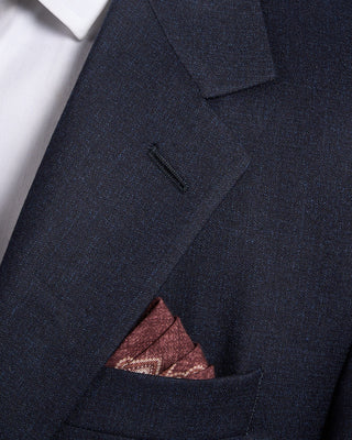 Coppley Super 130s Wool Solid Navy Melange Suit Navy 2 2633