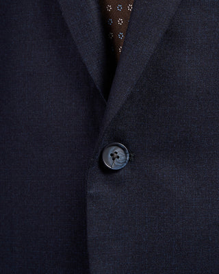 Coppley Super 130s Wool Solid Navy Melange Suit Navy 3 2632