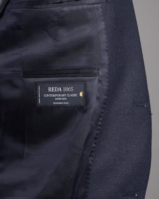 Coppley Super 130s Wool Solid Navy Melange Suit Navy 9 2637