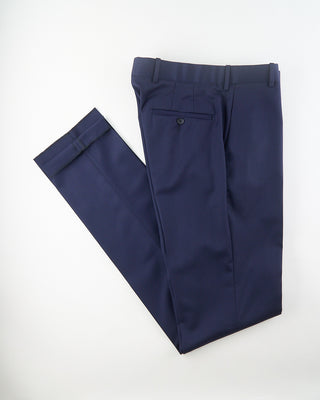 Coppley Ash Super 100S  Blue Wool Pant Blue