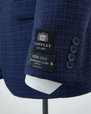 Coppley Textured Super 110s Wool Sport Jacket Navy 1 4