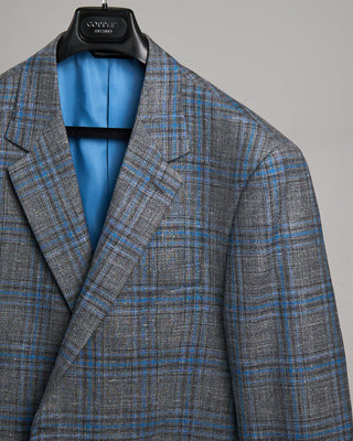 Coppley Silver  Blue Summertime Check Sport Jacket Silver 2