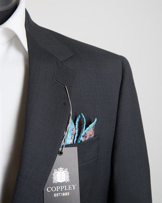 Coppley Ultralight 100% Wool Birdseye Grey Suit Charcoal 1463
