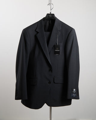 Coppley Ultralight 100% Wool Birdseye Grey Suit Charcoal 1468