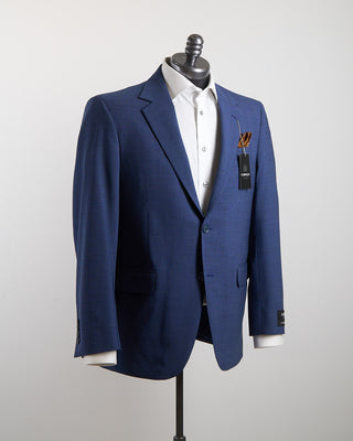 Coppley Attivo Stretch Mini Houndstooth Blue Suit Blue 1470