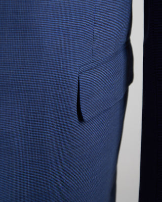 Coppley Attivo Stretch Mini Houndstooth Blue Suit Blue 1477