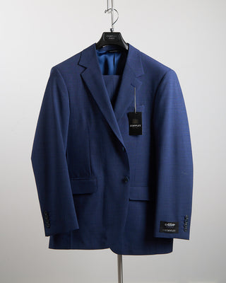 Coppley Attivo Stretch Mini Houndstooth Blue Suit Blue 1480