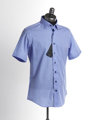 Blazer For Men by Royal Shirt Geometric Scales Short Sleeve Cotton Shirt