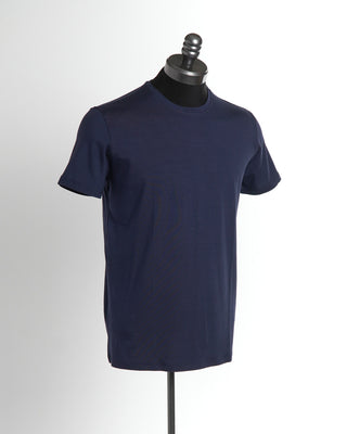 Micro Modal Basel Solid Navy Crew Neck T-Shirt