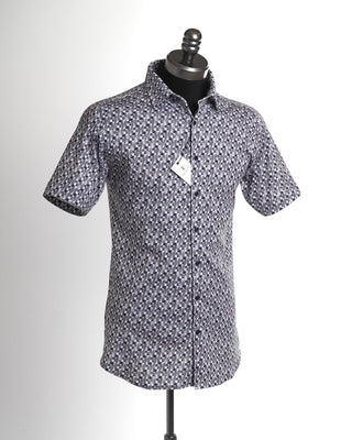 S/S Geometric Print Jersey Shirt